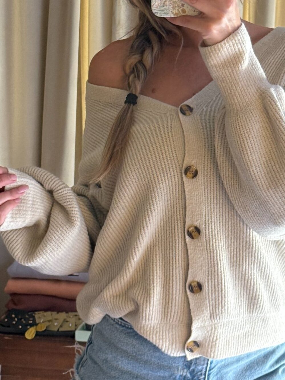 Cotton On Oversized Button Up Cardigan